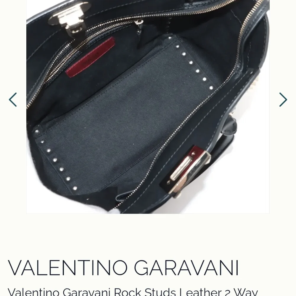 Valentino Garavani Black Tote with Silver Studs - Picture 9 of 13